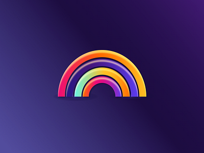 Rainbow icon illustration pride rainbow