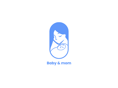 Baby & Mom Logo baby care illustration kid logo love luv mom mother