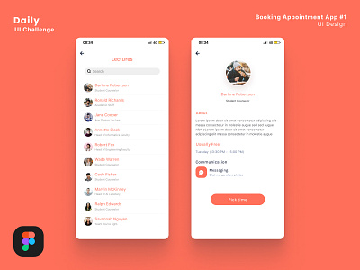 Booking Appointment App - Finding Person UI