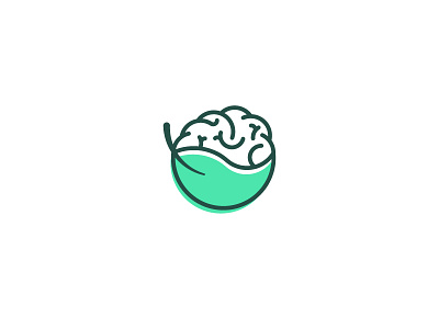 brain and leaf logo