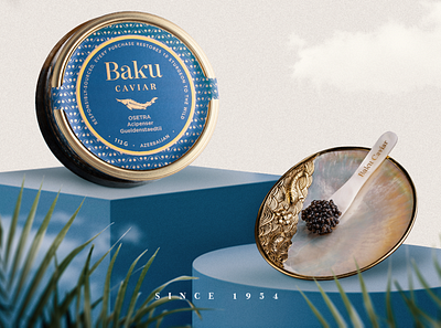 Poster design for Baku Caviar 2021 azerbaijan baku blue branding caviar company creative design graphicdesign manipulation smm poster social media design social media marketing social media poster surrealist trendy