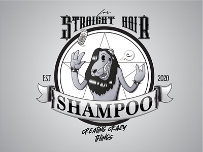 Shampoo for Straight Hair cartoon character characterdesign creative design illustration logo typography vector