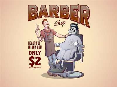 Barber Shop TEX cartoon character characterdesign creative design drawing illustration logo typography vector