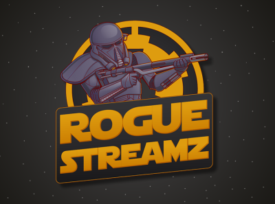 Logo Rogue Streamz branding cartoon character creative design icon illustration logo typography vector