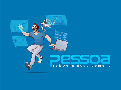 Pessoa Software Development branding cartoon character characterdesign creative design icon illustration logo typography vector