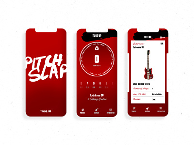 Pitch Slap - Guitar App app branding design graphic design ui uidesign uidesigner ux uxdesign visual design
