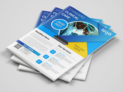 Medical Flyer Design Template branding clinical doctor flyer mediacal