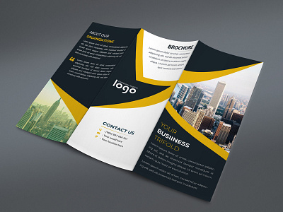 Corporate Trifold Brochure Design Template 3 pages branding brochure business corporate trifold