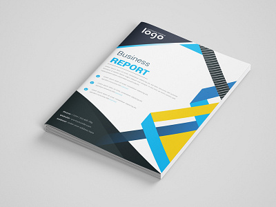 Business Report cover design template business cover flyer marketing report