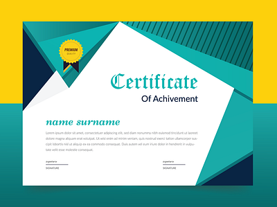 Modern certificate design badge certificate certified modern