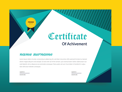 Modern certificate design