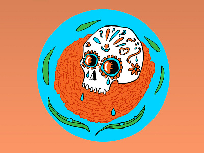 las calaveras • tears calavera colorful day of the dead dia de los muertos digitalart drawing illustration illustration art mental health sadness skull sugar skull tears