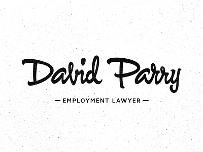 David Parry font fonts handwriting logo logotype retro script texture vintage