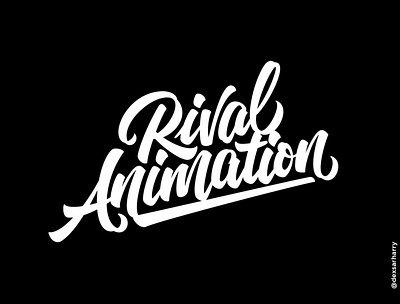 Rival Animation brushpen calligraphy lettering logotype logotypes