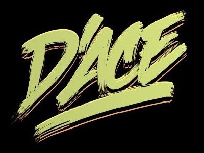 D'ACE Logo brush design font fonts grunge lettering logo logotype retro typography vintage
