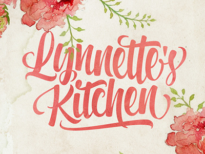 Lynnette's Kitchen Logo brush lettering brushpen font fonts hand lettering identity lettering logo majestype script typography wordmark