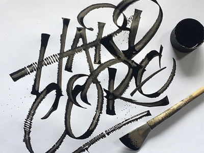 HardCore brushpen calligraphy font handlettering lettering scripts typography