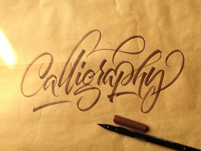 Calligraphy brushpen calligraphy font lettering tipography