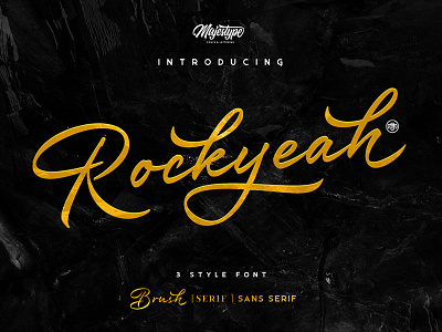 Rockyeah Script calligraphy fonts lettering logo retro typography