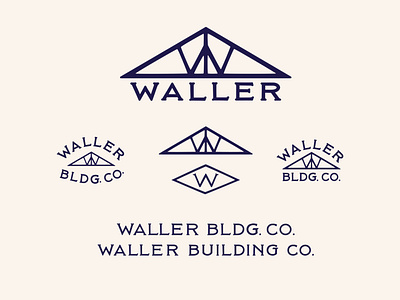 WALLER BUILDING CO. branding design illustration logo typography