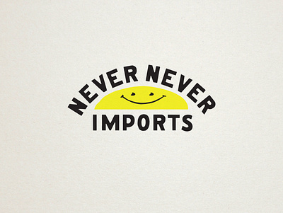 Never Never Imports brand identity design illustration logo typography