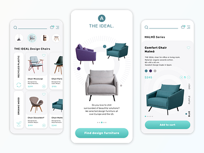 THE IDEAL // Shopping App Concept - Design Furniture