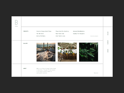 Interior Design Studio - Projects Page branding clean clean ui design editorial design minimal mobile ui ui design user inteface web concept webdesign website design