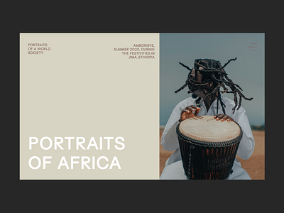 Portraits of Africa / Nº 2 branding clean ui editorial design minimal responsive web design ui ui design user inteface