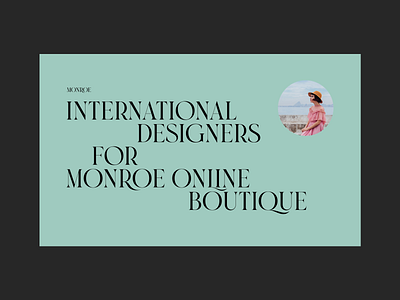 Monroe - E-Commerce Design Concept clean ui editorial design minimal typography ui ui design user inteface