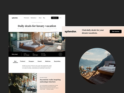 Luxury vacation finder - Web & branding concept