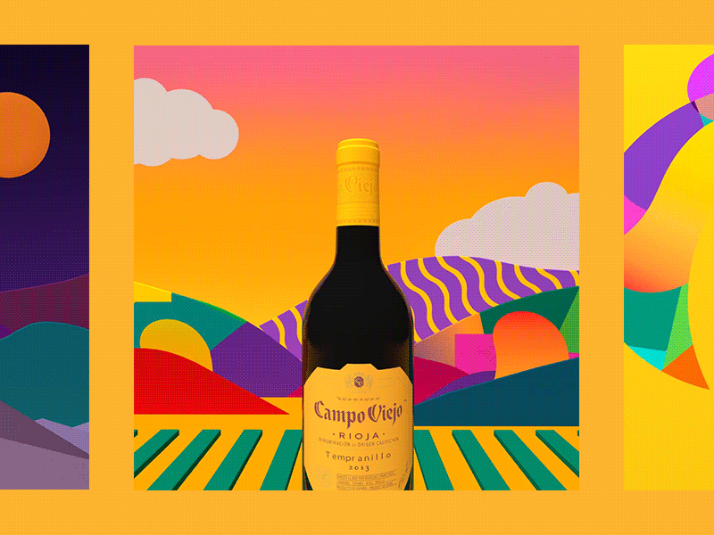 Campo Viejo Social N°1 3d animation campaign colors instagram motion social wine