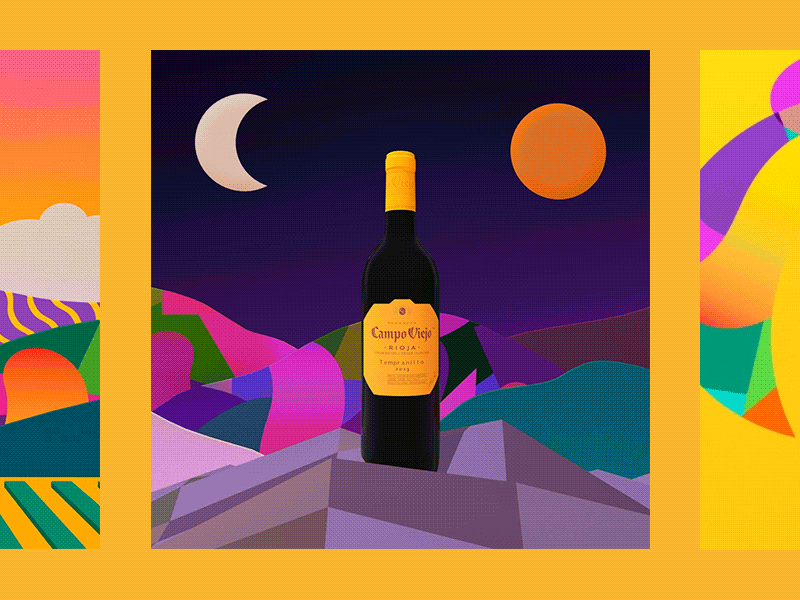 Campo Viejo Social N°3 3d animation campaign colors instagram motion social wine