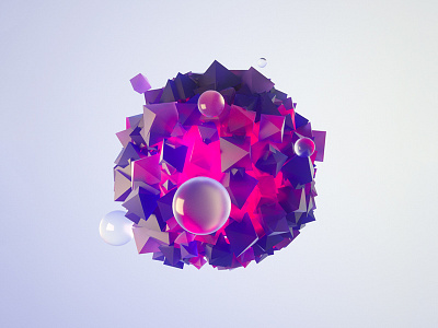 N-01 .Crystal 3d c4d cinema 4d experiment mograph octane render