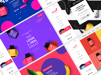 Hum Website redesign beauty colors colourful healthy interface product ui vibrant website