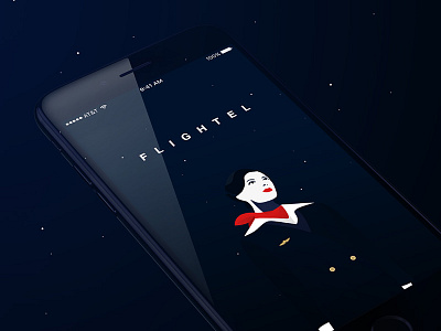 Flightel - Splash Screen app dark illustration splashscreen