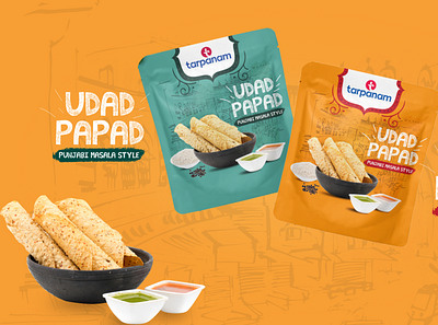 Tarpanam Foods - Papad Packaging Design branding brandingagency creative design food illustration packaging