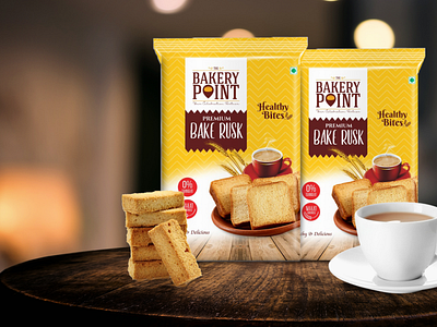 Bakery Point - Bake Rusk Packaging Design branding brandingagency creative design food graphic design illustration packaging