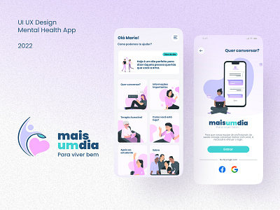 Mais um dia - Mental health app app branding figma ui ux