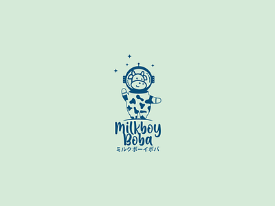 milk boba branding design icon illustration logo