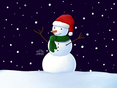 Do you wanna draw a snowman? 3d design flat design flat illustration for hire procreate snowman