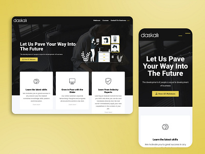 Daskali - Web Design for Online Education graphic design online learning ui ux web development
