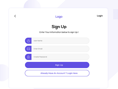 signup design