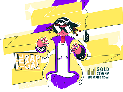Hip-Hop Girl 2d cartoon character doodle hip hop illustration pencil procreate