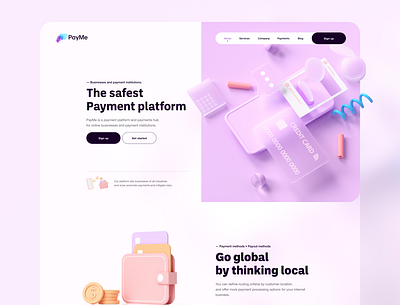 💸 PayMe - website app baking bank banking design interface minimal payment payments product design ui uidesign ux web webdesign website design