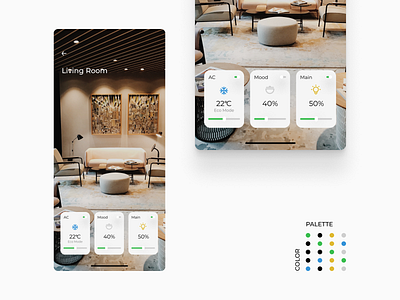Smart Home Control Bar Exploration app branding design flat illustration minimal ui userexperience userexperiencedesign ux