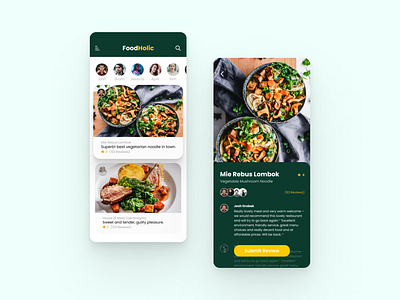 Food Reviewer App app design icon ui userexperience userexperiencedesign ux
