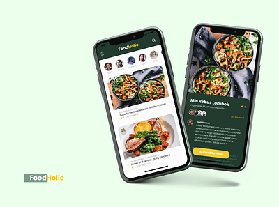 Food Reviewers App Exploration + Mockup app branding design icon ui userexperience userexperiencedesign ux