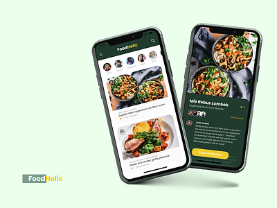 Food Reviewers App Exploration + Mockup