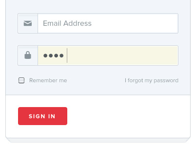 Sign In Form email login sign in