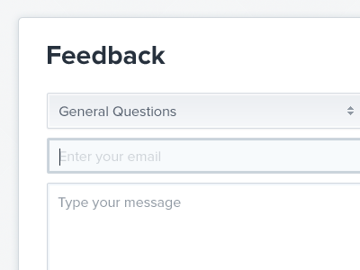 Feedback From clean feedback form flat ui